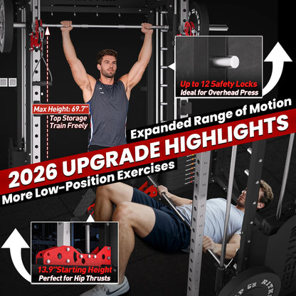 PMAX 5600 Home Gym Smith Machine - Integrated Weight System